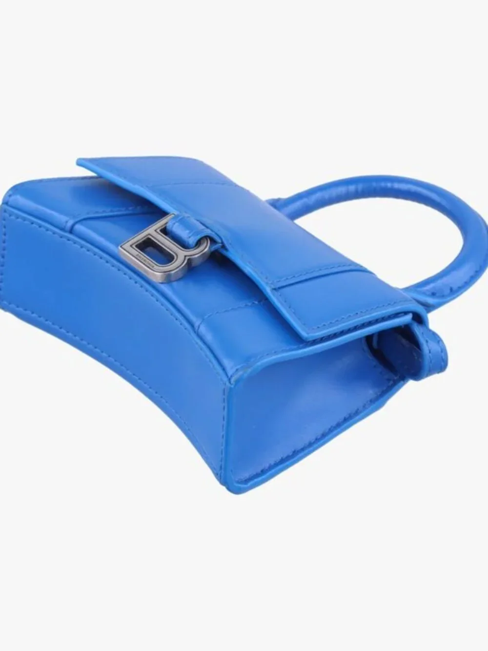 Balenciaga Hourglass Mini Blue Leather Belt - Picture 4 of 16